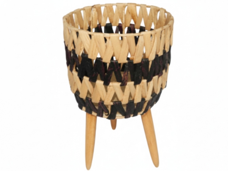 Vietnam water hyacinth planter open weaved